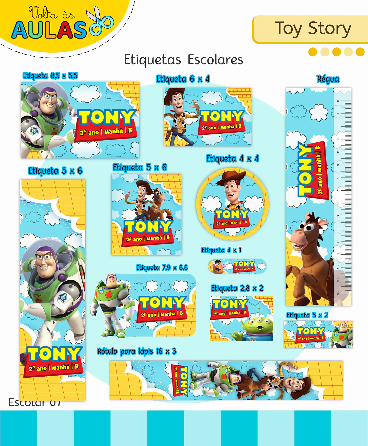 Arquivo Etiqueta Escolar Toy Story 1