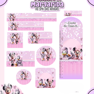 Arquivo Etiqueta Escolar Minnie e Margarida