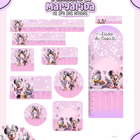 Arquivo Etiqueta Escolar Minnie e Margarida 1