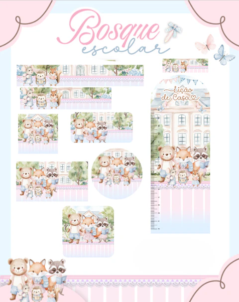 Arquivo Etiqueta Escolar Bosque