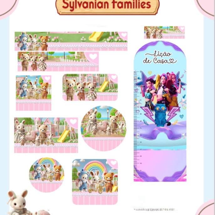Arquivo Etiqueta Escolar Sylvanian Families 1