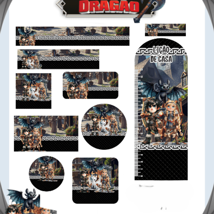 Arquivo Etiqueta Escolar Como Treinar Seu Dragão 1