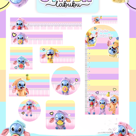 Arquivo Etiqueta Escolar Stitch Labubu 1