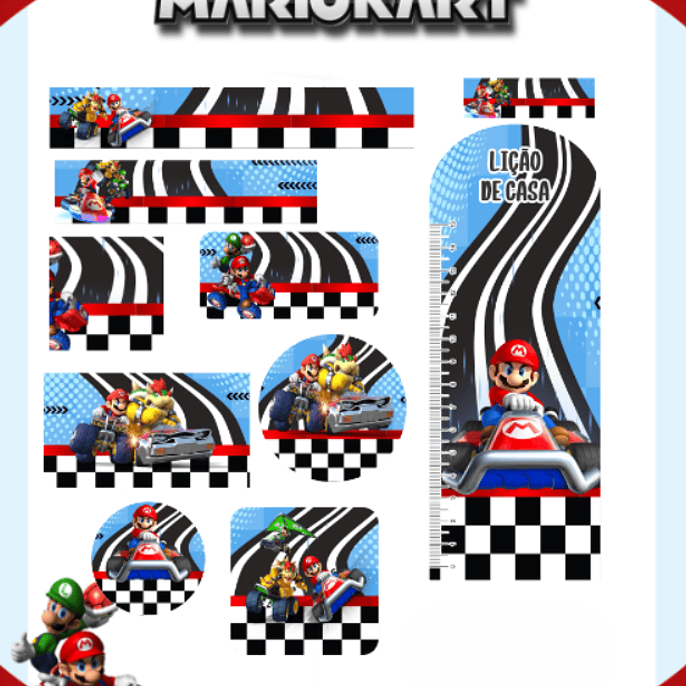 Arquivo Etiqueta Escolar Mario Kart 1