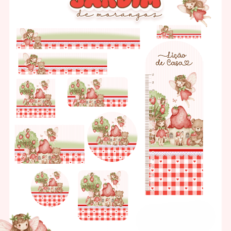 Arquivo Etiqueta Escolar Jardim de Morangos 1