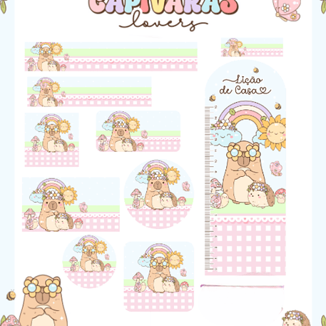 Arquivo Etiqueta Escolar Capivara Lovers 1
