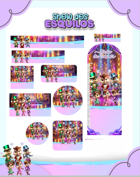 Arquivo Etiqueta Escolar Show dos Esquilos