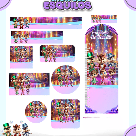 Arquivo Etiqueta Escolar Show dos Esquilos 1