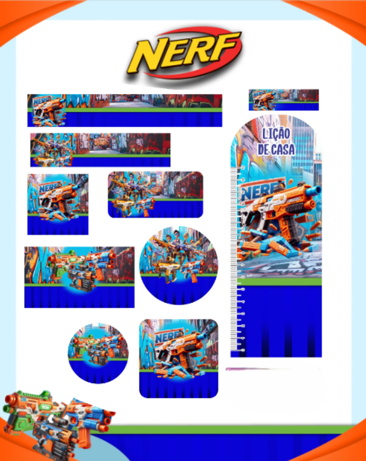 Arquivo Etiqueta Escolar Nerf 1