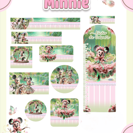 Arquivo Etiqueta Escolar Bosque da Minnie 1