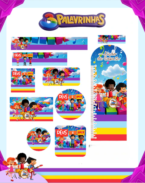 Arquivo Etiqueta Escolar Palavrinhas