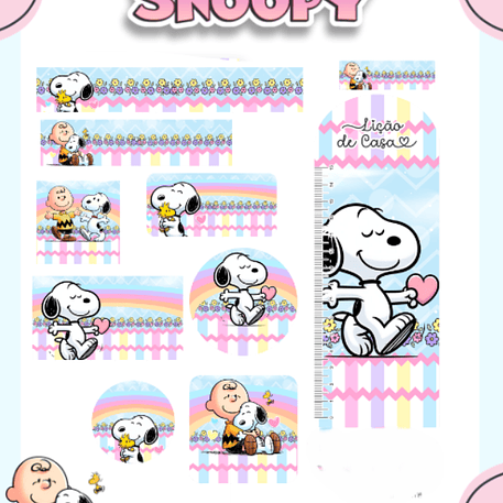 Arquivo Etiqueta Escolar Snoopy 1