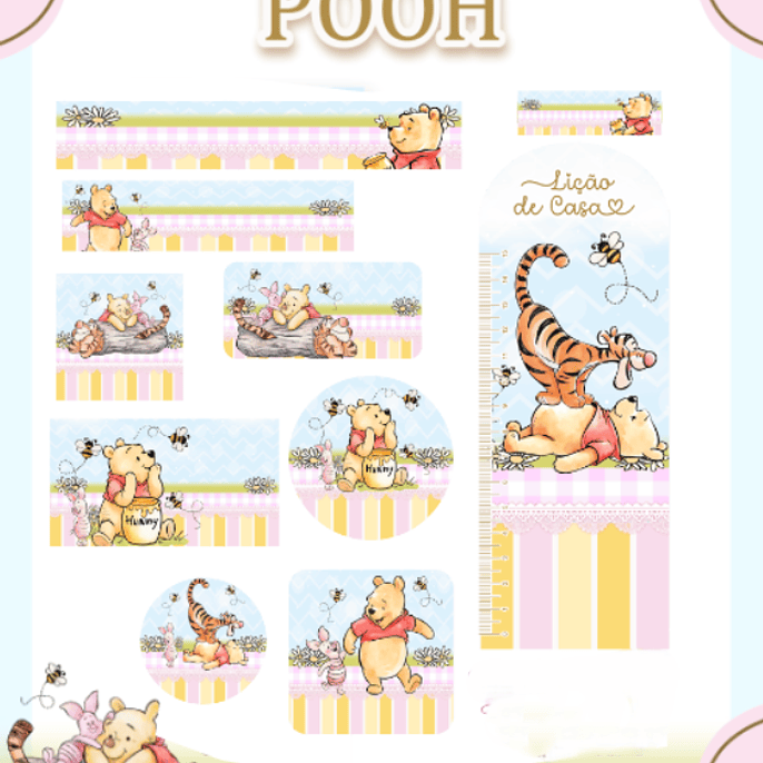 Arquivo Etiqueta Escolar Ursinho Pooh 1
