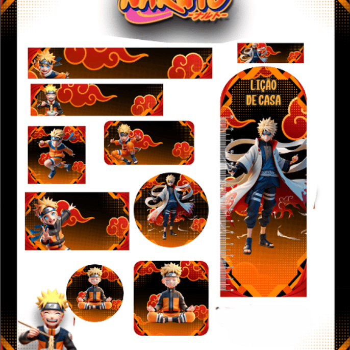 Arquivo Etiqueta Escolar Naruto 1