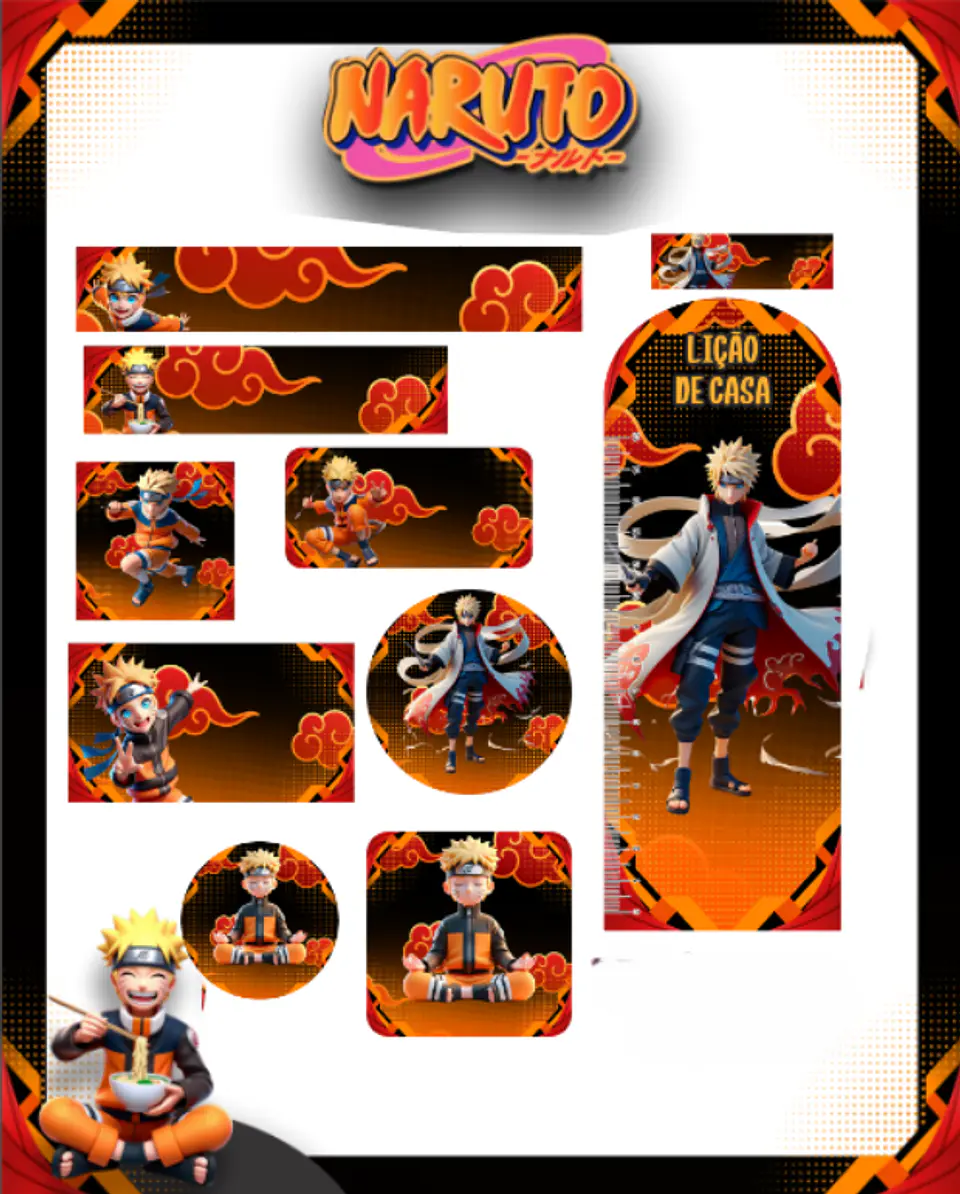 Arquivo Etiqueta Escolar Naruto 1