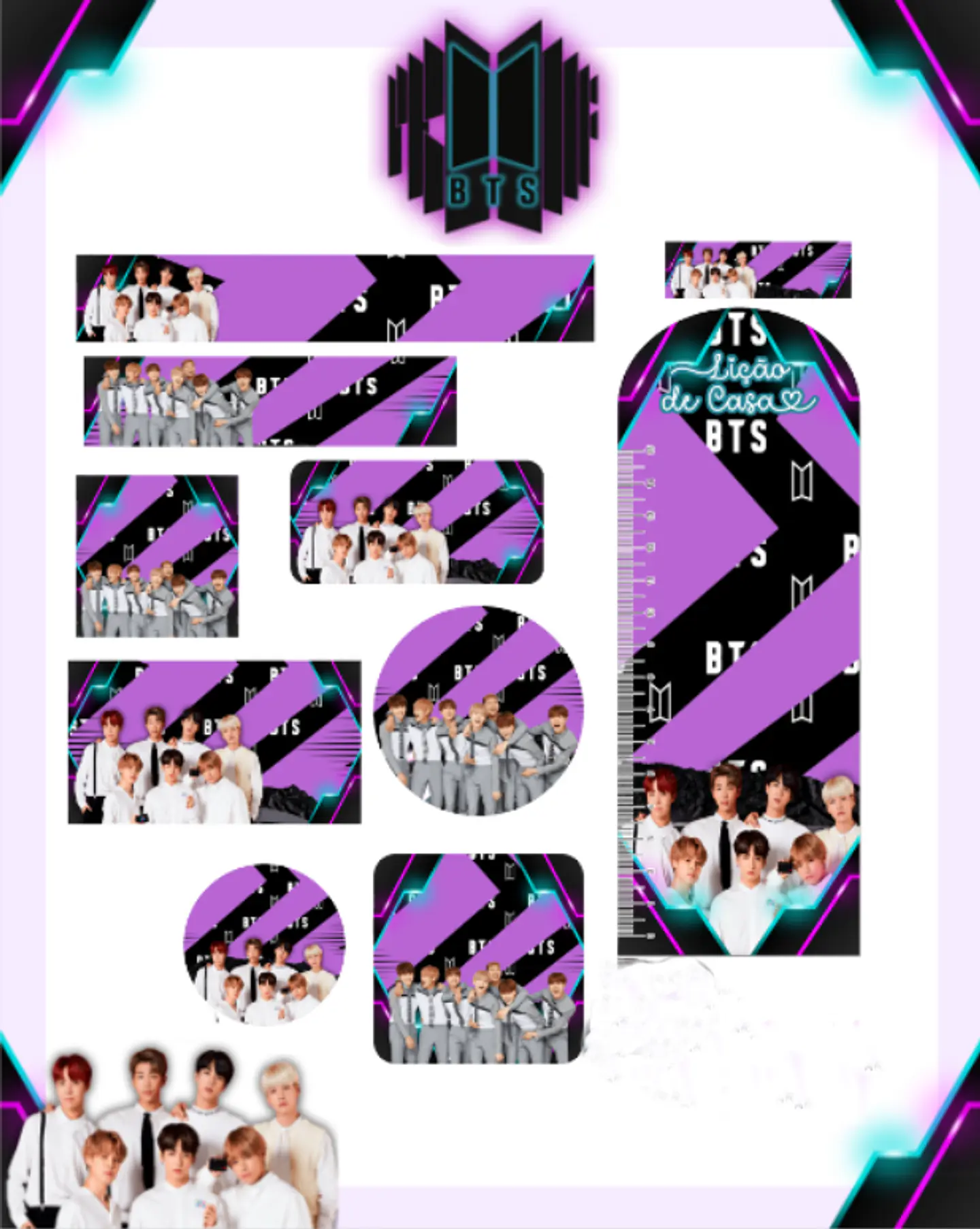 Arquivo Etiqueta Escolar BTS 1