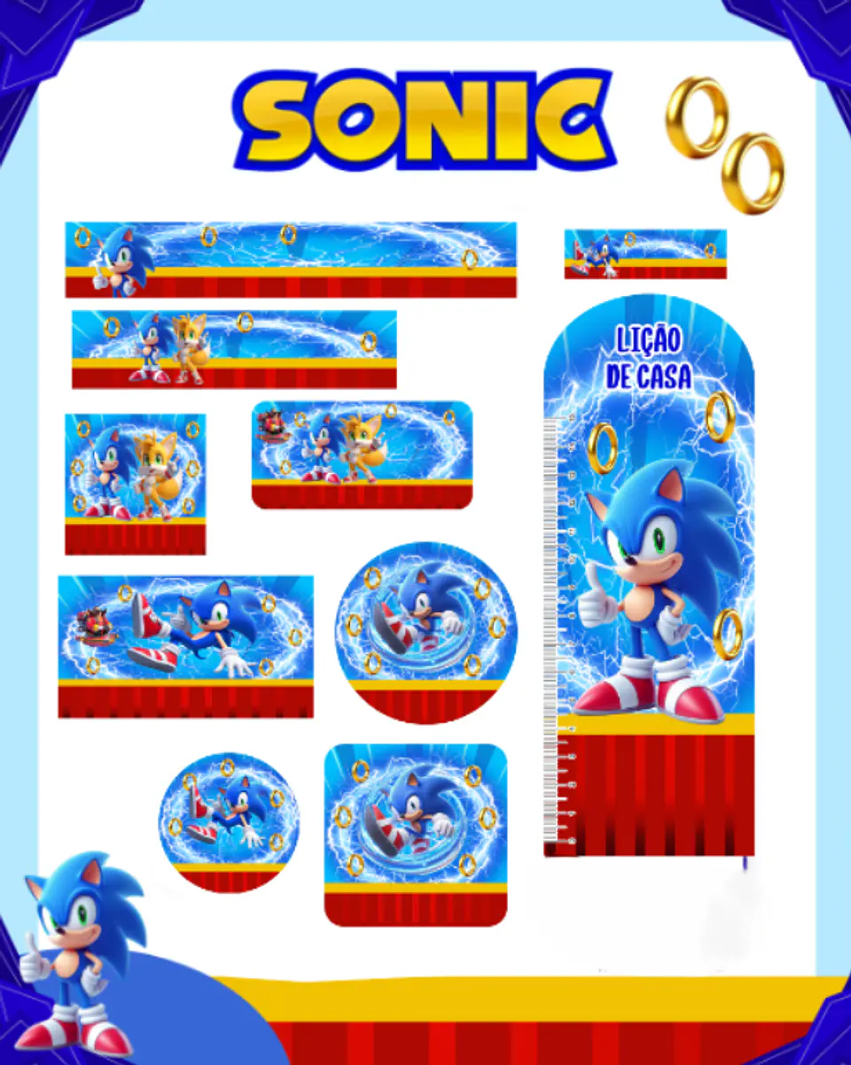 Arquivo Etiqueta Escolar Sonic 1