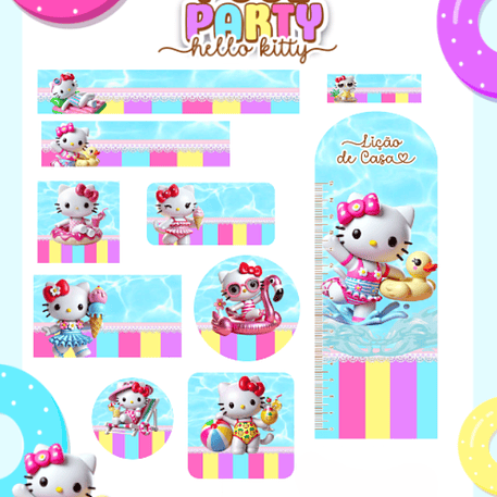 Arquivo Etiqueta Escolar Hello Kitty pool 1