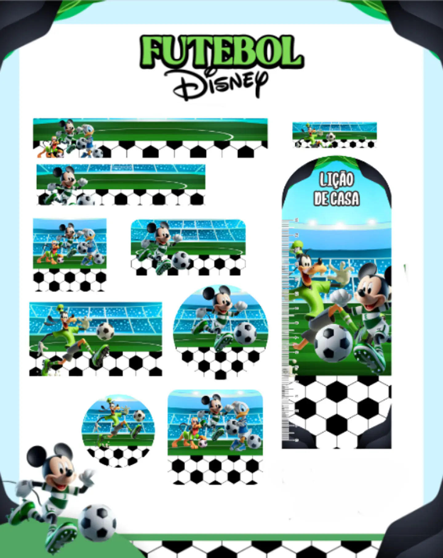 Arquivo Etiqueta Escolar Futebol Disney 1