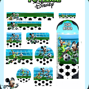Arquivo Etiqueta Escolar Futebol Disney