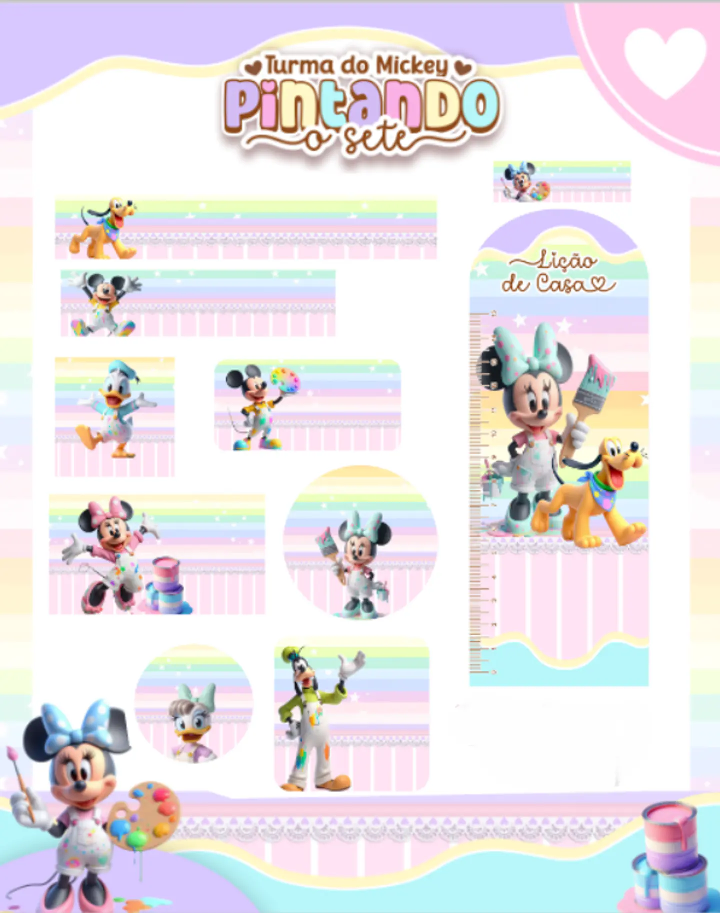 Arquivo Etiqueta Escolar Turma do Mickey 1