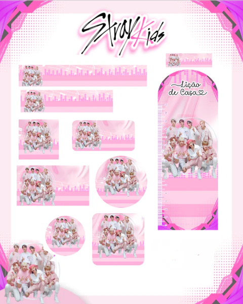 Arquivo Etiqueta Escolar Stray Kids