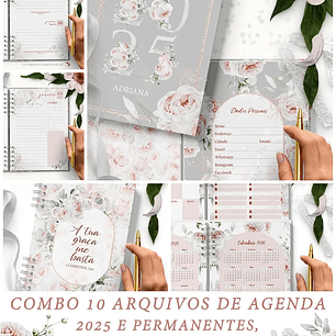 Arquivo Combo 10 Agendas 2025 e Permanente COM e SEM VERSÍCULOS e HORÁRIOS Believe - BICHO PAPEL