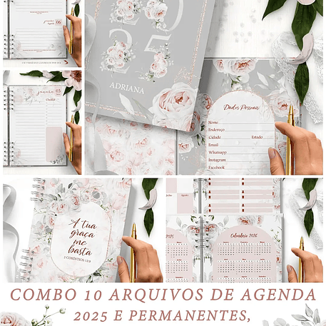 Arquivo Combo 10 Agendas 2025 e Permanente COM e SEM VERSÍCULOS e HORÁRIOS Believe - BICHO PAPEL 1