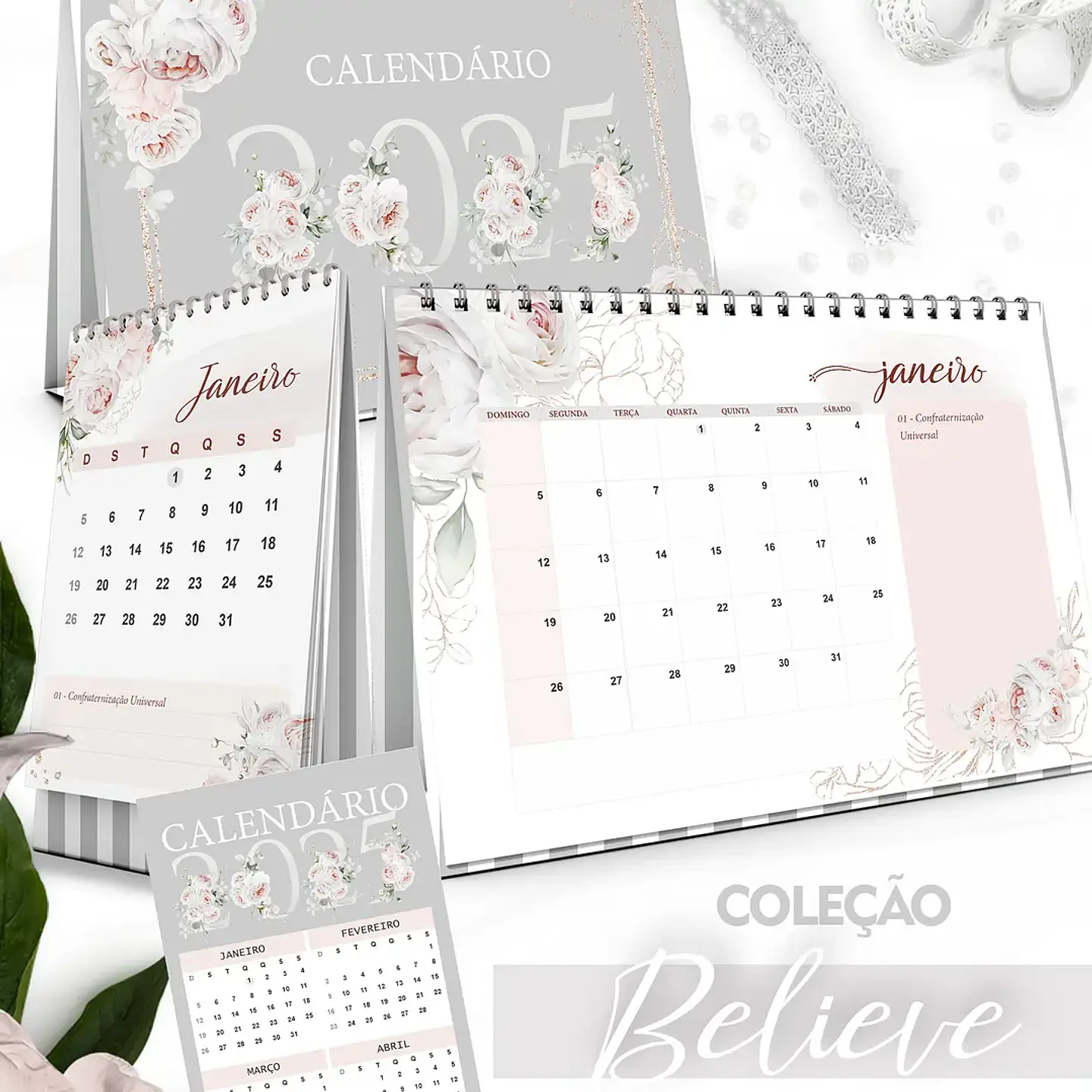 Arquivo Calendário 2025 Coleção Believe - BICHO PAPEL 1
