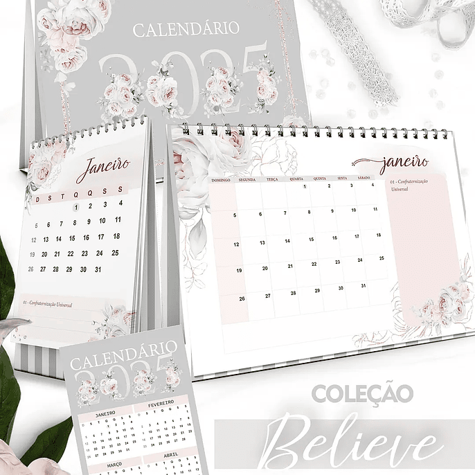 Arquivo Calendário 2025 Coleção Believe - BICHO PAPEL 1