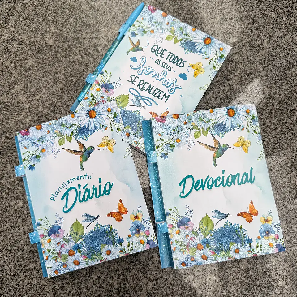 Arquivo Combo Blocos Floral Azul - De Rocha 1