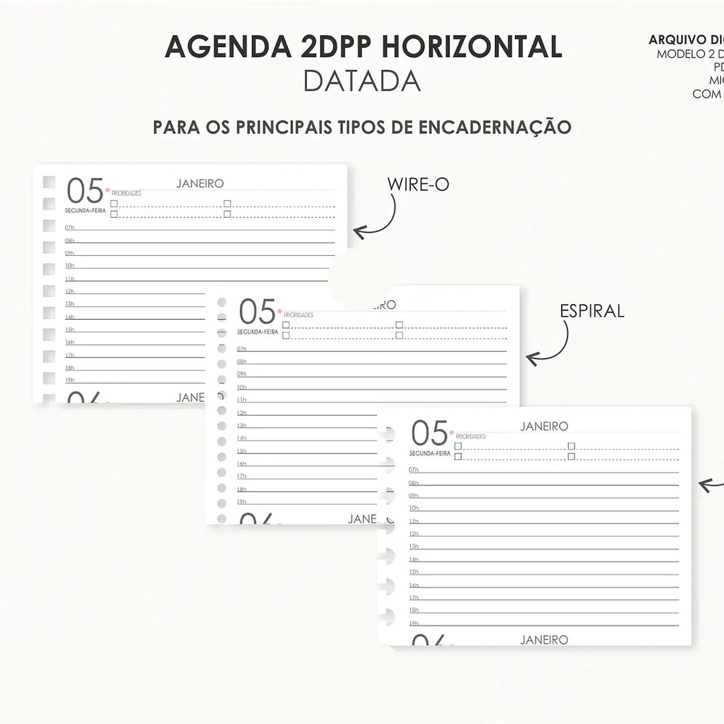 Arquivo Combo Agendas 2026 Datatas A5 - Moldes da Lê 2