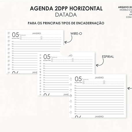 Arquivo Combo Agendas 2026 Datatas A5 - Moldes da Lê 2