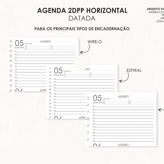 Arquivo Combo Agendas 2026 Datatas A5 - Moldes da Lê 2