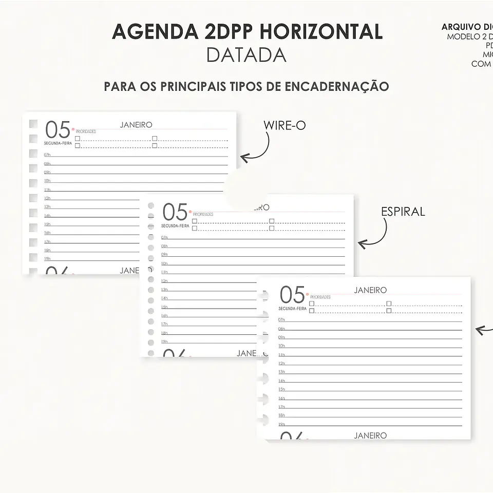 Arquivo Combo Agendas 2026 Datatas A5 - Moldes da Lê 2
