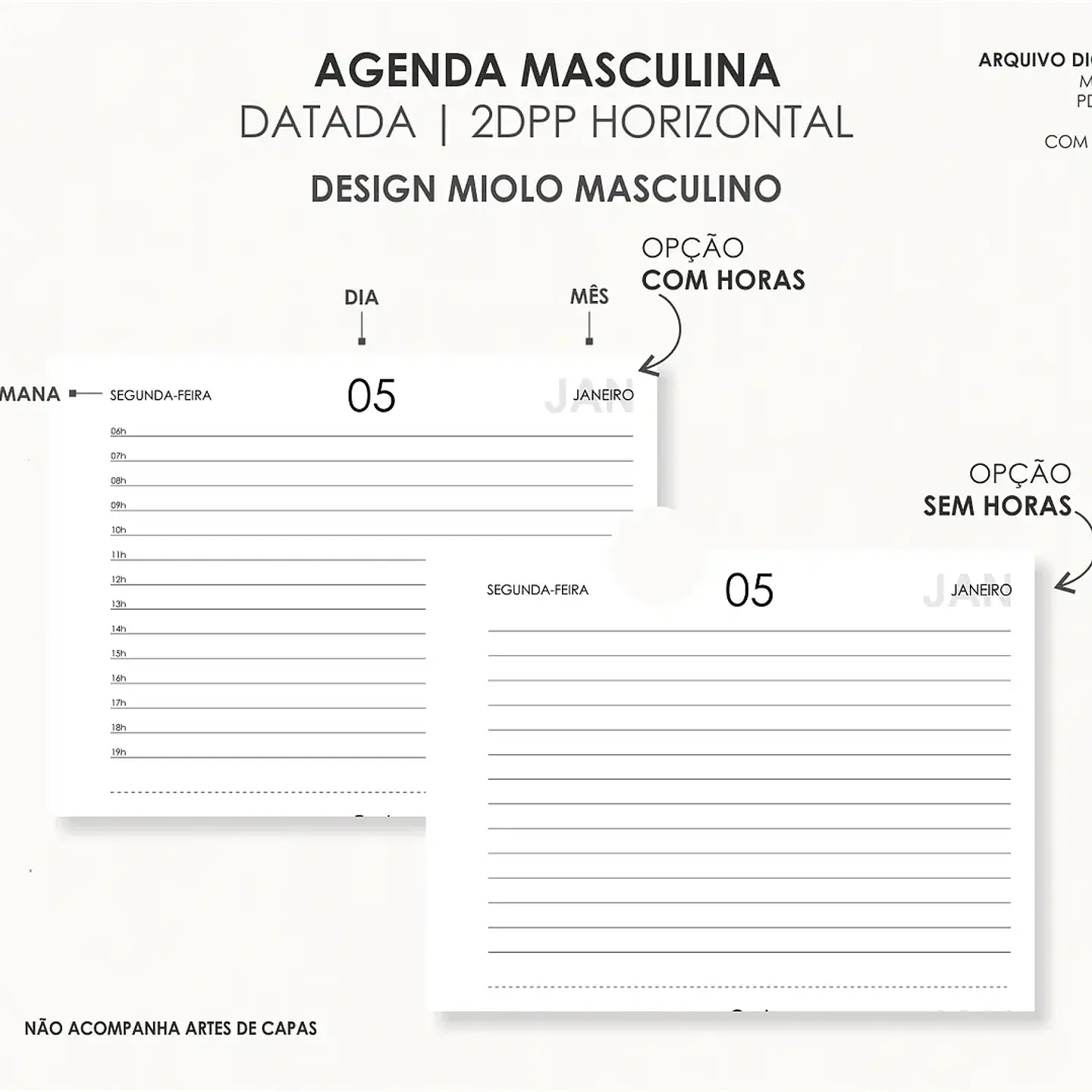 Arquivo Combo Agendas 2026 Datatas A5 - Moldes da Lê 3