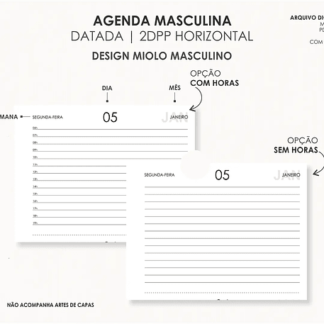 Arquivo Combo Agendas 2026 Datatas A5 - Moldes da Lê 3