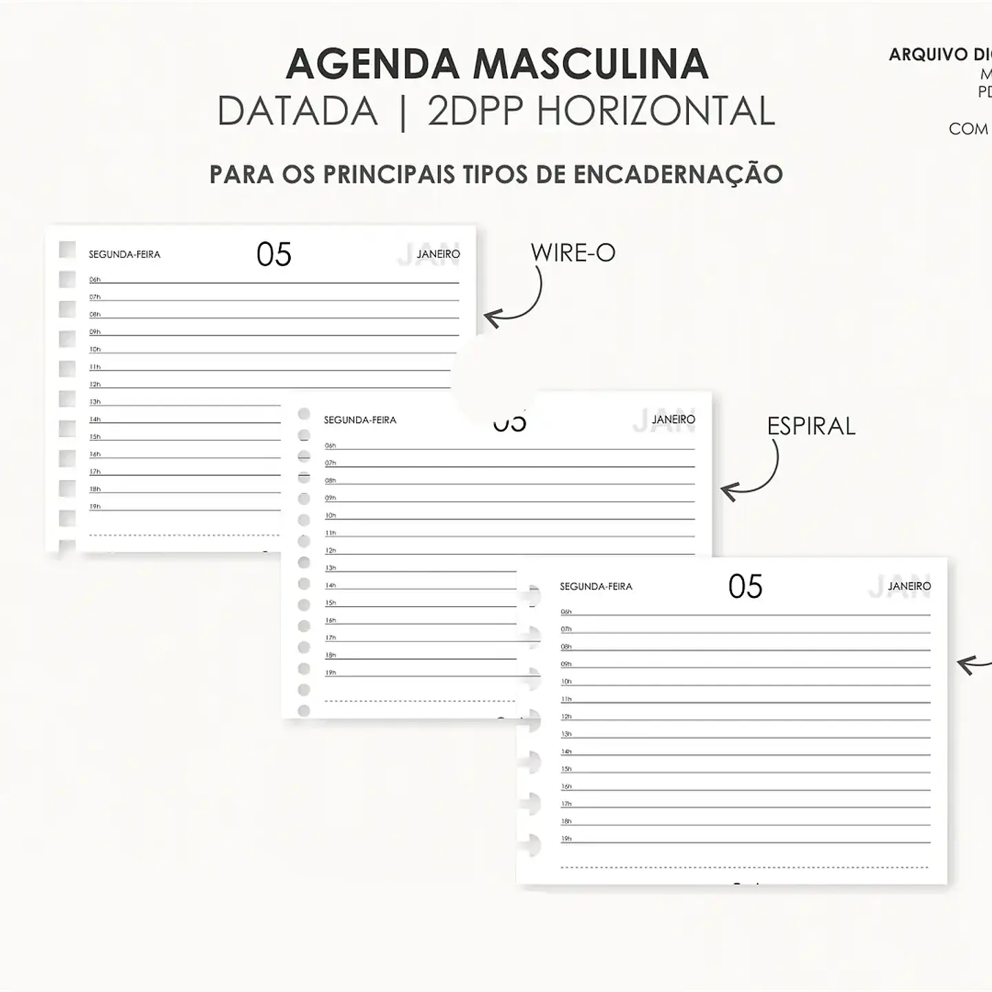Arquivo Combo Agendas 2026 Datatas A5 - Moldes da Lê 4
