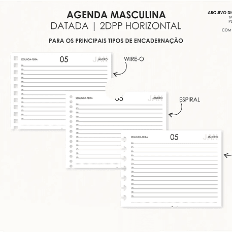 Arquivo Combo Agendas 2026 Datatas A5 - Moldes da Lê 4