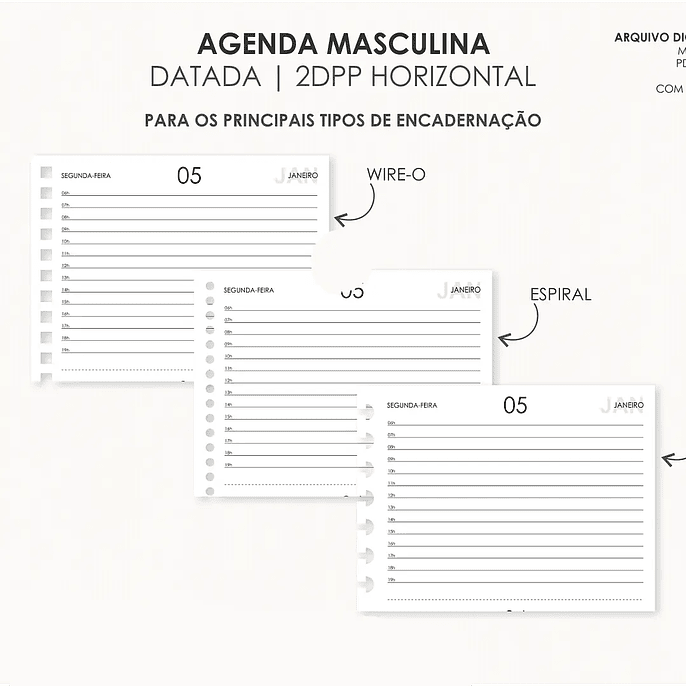 Arquivo Combo Agendas 2026 Datatas A5 - Moldes da Lê 4