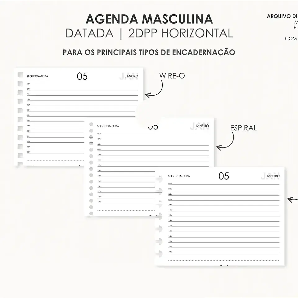 Arquivo Combo Agendas 2026 Datatas A5 - Moldes da Lê 4