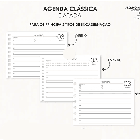 Arquivo Combo Agendas 2026 Datatas A5 - Moldes da Lê 5
