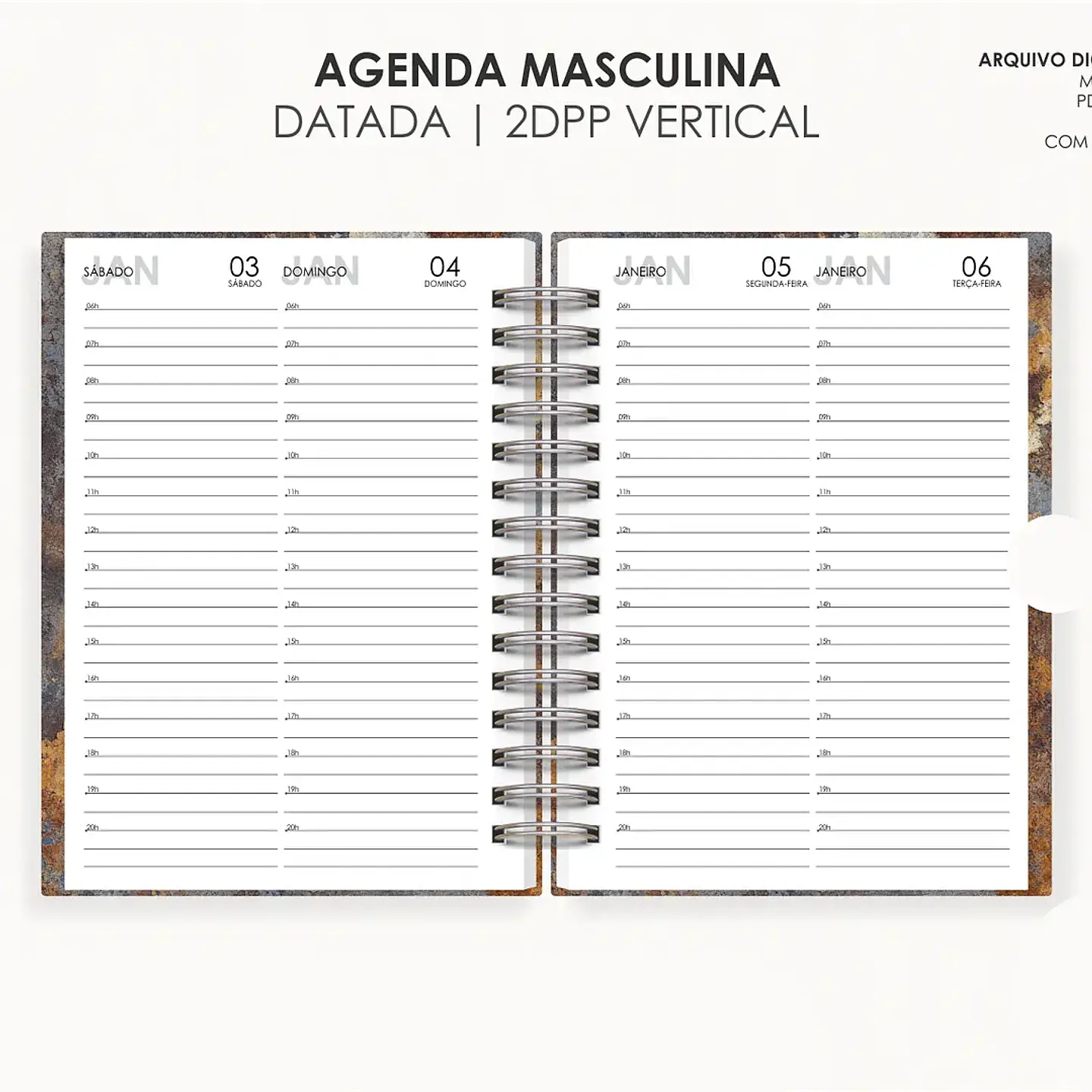 Arquivo Combo Agendas 2026 Datatas A5 - Moldes da Lê 6