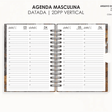 Arquivo Combo Agendas 2026 Datatas A5 - Moldes da Lê 6