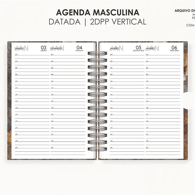 Arquivo Combo Agendas 2026 Datatas A5 - Moldes da Lê 6