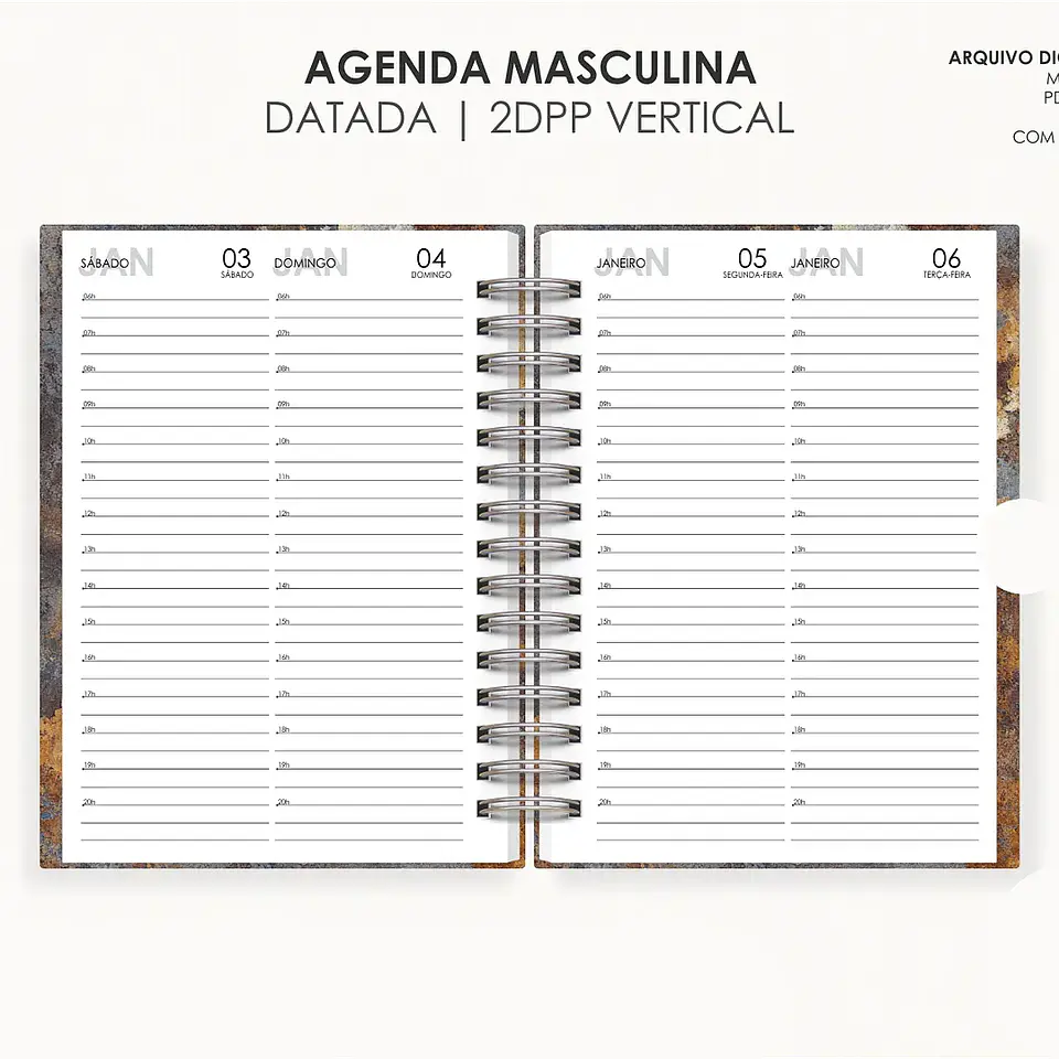 Arquivo Combo Agendas 2026 Datatas A5 - Moldes da Lê 6