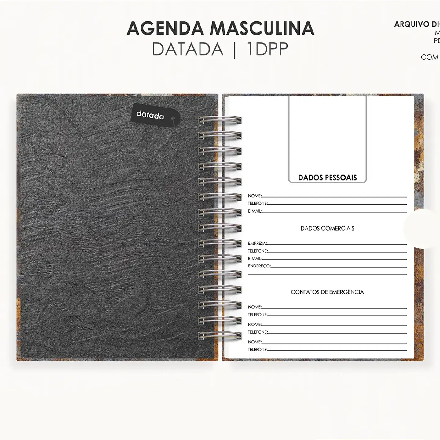 Arquivo Combo Agendas 2026 Datatas A5 - Moldes da Lê 7