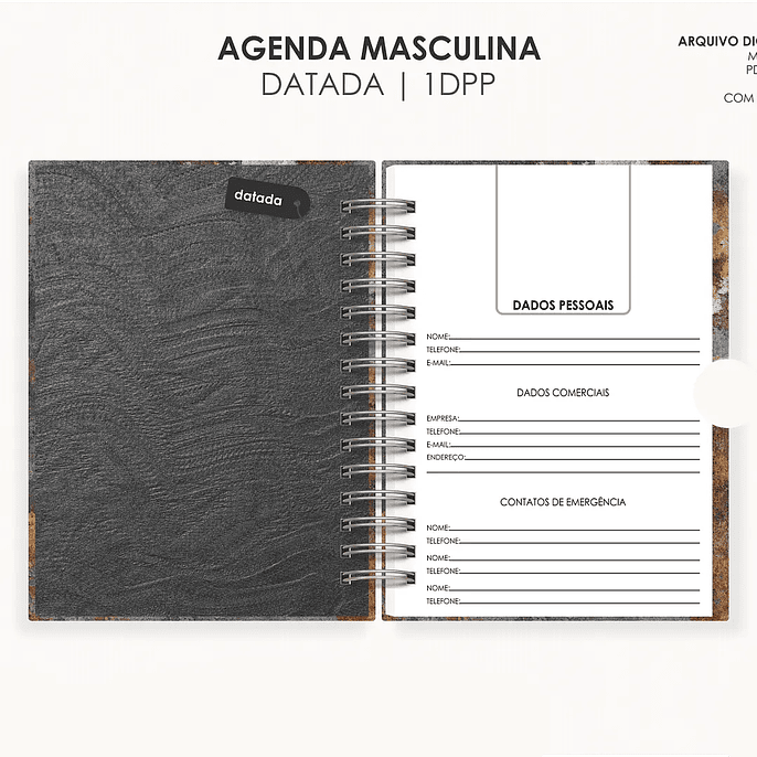Arquivo Combo Agendas 2026 Datatas A5 - Moldes da Lê 7