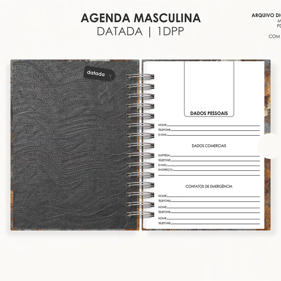 Arquivo Combo Agendas 2026 Datatas A5 - Moldes da Lê 7