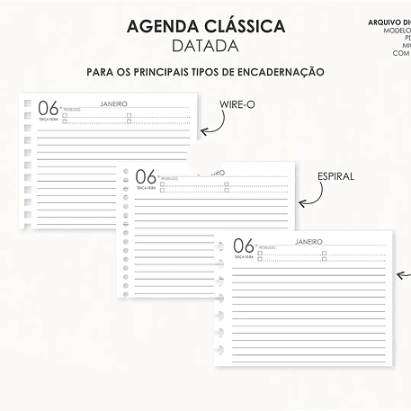 Arquivo Combo Agendas 2026 Datatas A5 - Moldes da Lê 9